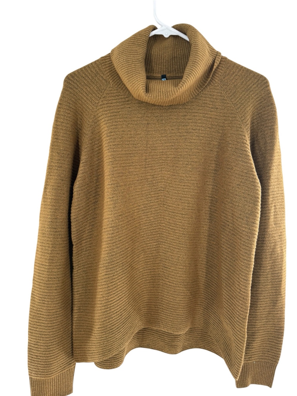 Kuhl Solace Sweater Womens M Brown Cowl Neck Knit Merino Wool Blend Pullover
